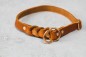 Preview: Leder Zugstopp Halsband geflochten