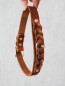 Preview: PREMIUM © Lederhalsband geflochten *COGNAC*
