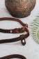 Preview: Leder Retrieverleine  *DARK EBONY* geflochten