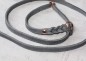 Preview: Leder Retrieverleine  *GREY DELUXE* geflochten