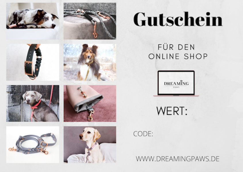 Wertgutschein für den Online Shop