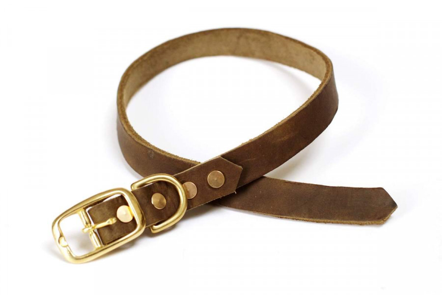Leder Halsband OLIVE